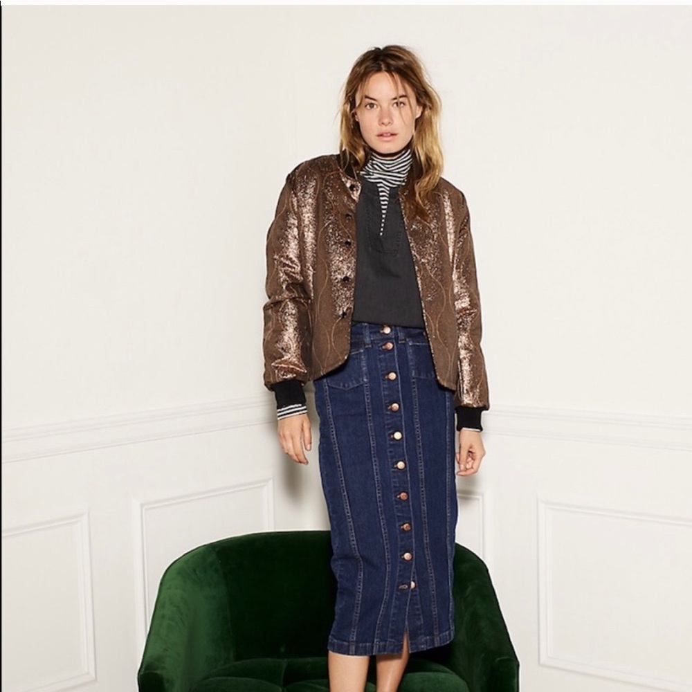 Madewell metallic jacket